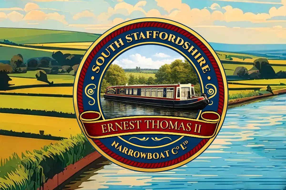 South Staffordshire Narrowboat Co Ltd Logo over illustration